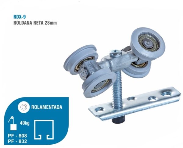 ROLDANA RDX 9  RETA DUPLA 28MM 40KG (TR138)