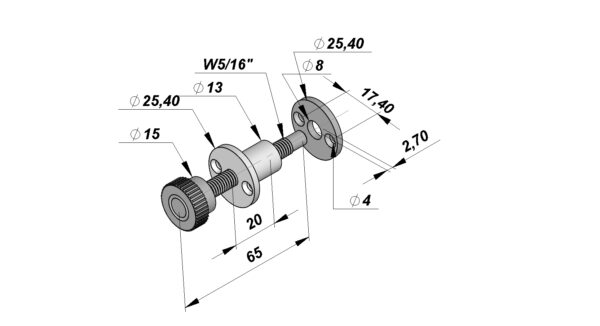 FECHO PRISIONEIRO 6,5CM X 8MM - Image 2