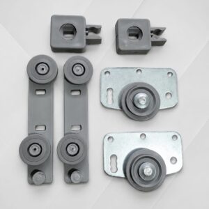 KIT 1116 PARA1 PORTA DE CORRER COM GUIA PVC Roldamax