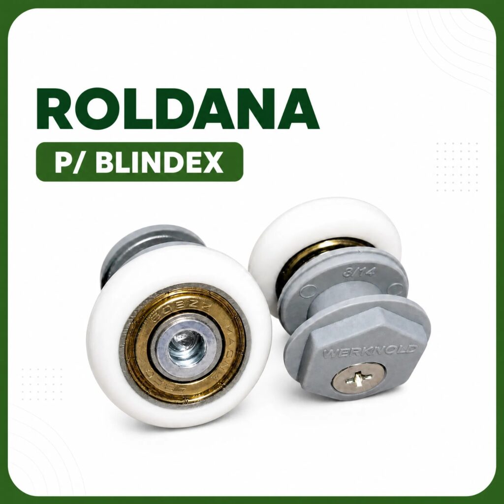 roldana para blindex