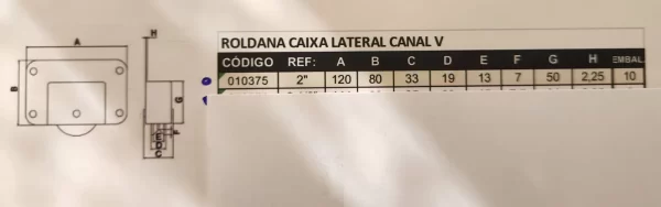 ROLDANA P/PORTAO CANAL V CAIXA LATERAL 2 - Image 2