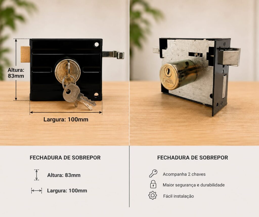 fechadura sobrepor