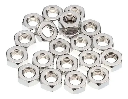 Porca Sextavada 1/2 BSW em aço carbono para fixação industrial