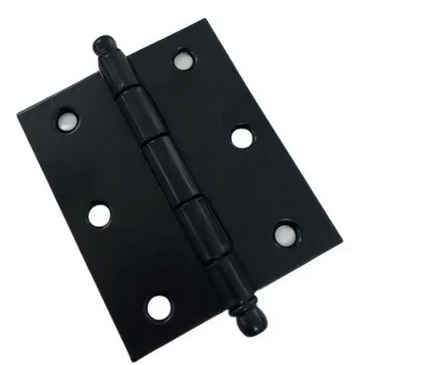 Dobradiça 3x2.1/2" Pino Bola Ferro Preto para Porta